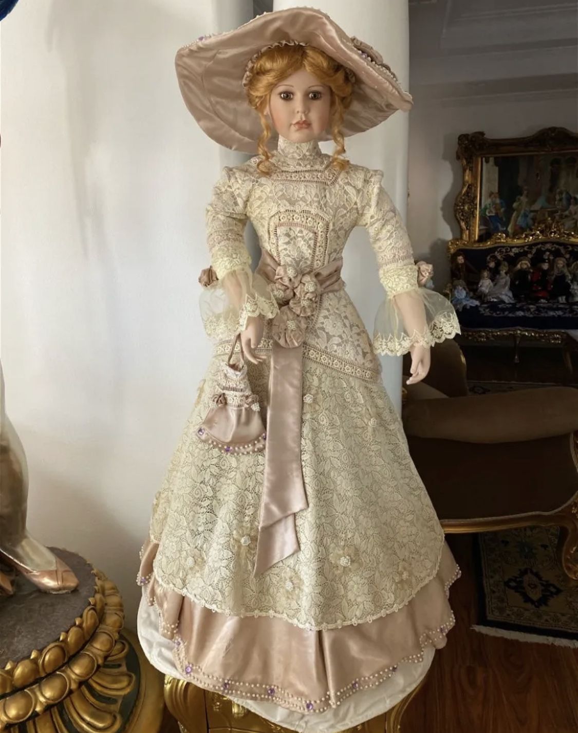 45 Inches Victorian Porcelain Doll