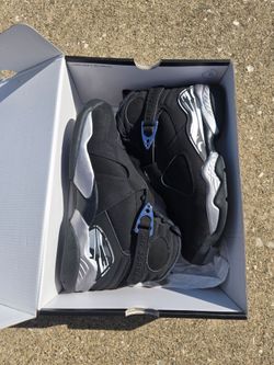 Jordan 8 Black Chrome 3.5, 4, 4.5, 5, 5.5, 6, 6.5, 7
