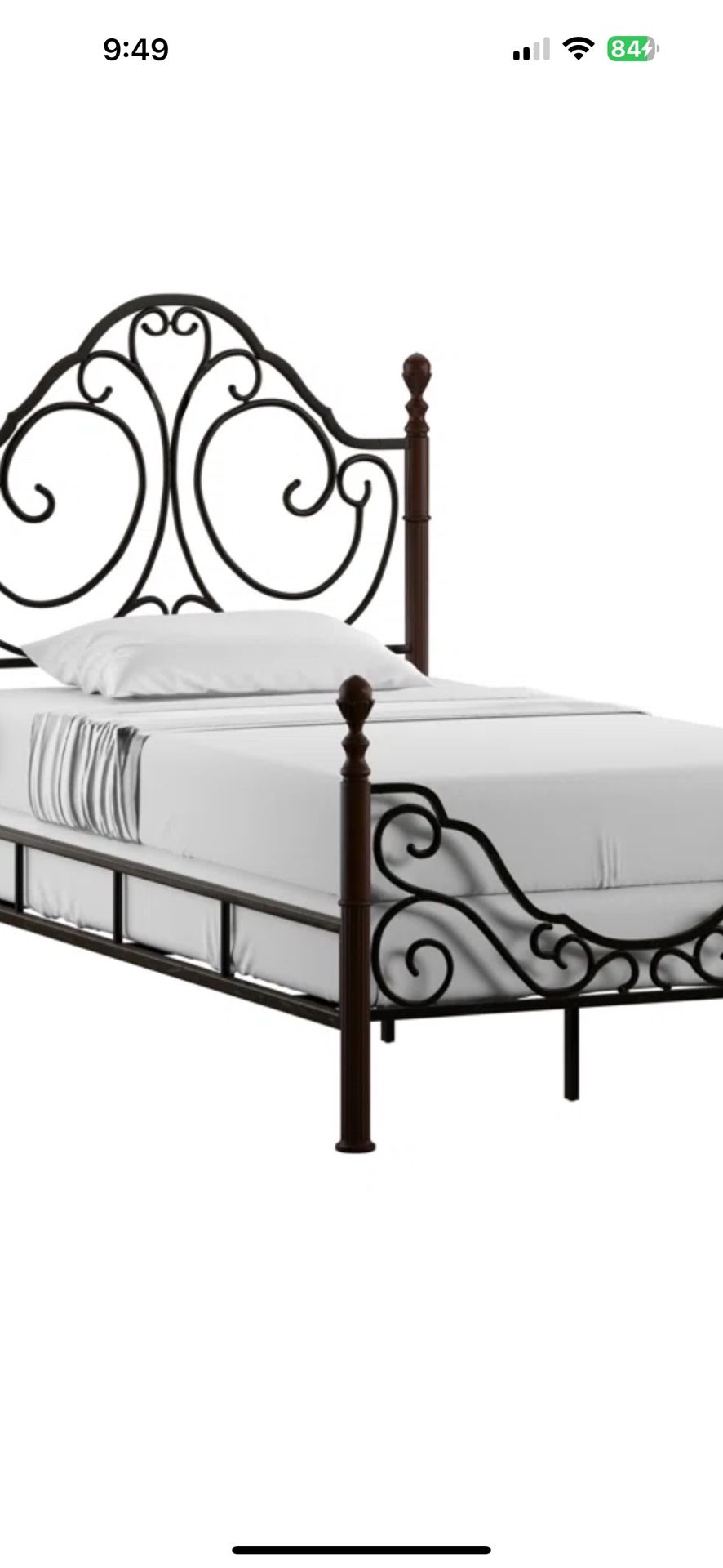 Twin Heart  Bed Frame 