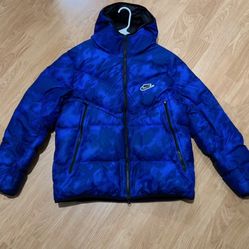 Nike Blue Camo Puffer