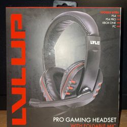 Pro Gaming Headset With Foldable Mic