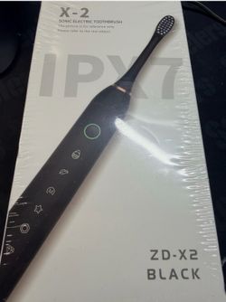 2 Pack - X-2 Sonic Electric Toothbrush Rechargeable IPX7 - Black And Pink.