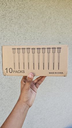 10 Pack Of Ground Steak Lights Backyard Patio Grass Solar Lights