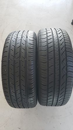 One is a Bridgestone the other is kumho in great condition 205 55 16 80% tread