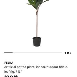 Ikea Artificial potted plant, indoor/outdoor fiddle-leaf fig, 7 ½"