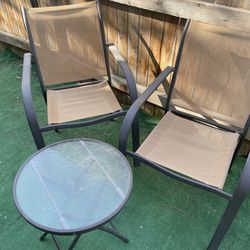 Outdoor Patio Set Two Chairs One Table