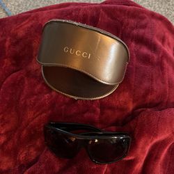 Authentic G U C C I Sunglasses Shades Case Included Brown
