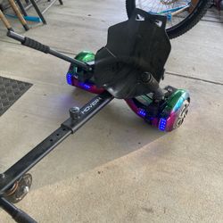 Hoverboard with Buggy Go Kart Attachment