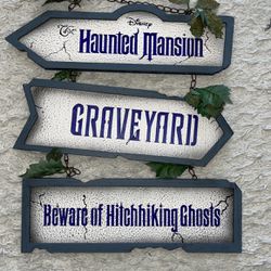 Disney Halloween Decoration Haunted Mansion Decor Sign 