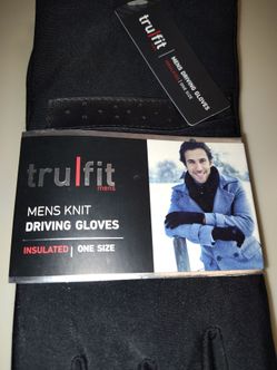 Tru Fit Mens Insulated Knit Driving Gloves