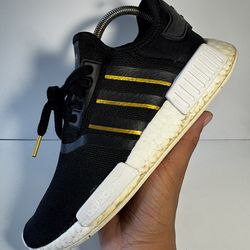 adidas NMD_R1 “Black Gold Metallic” Wmns Size 9