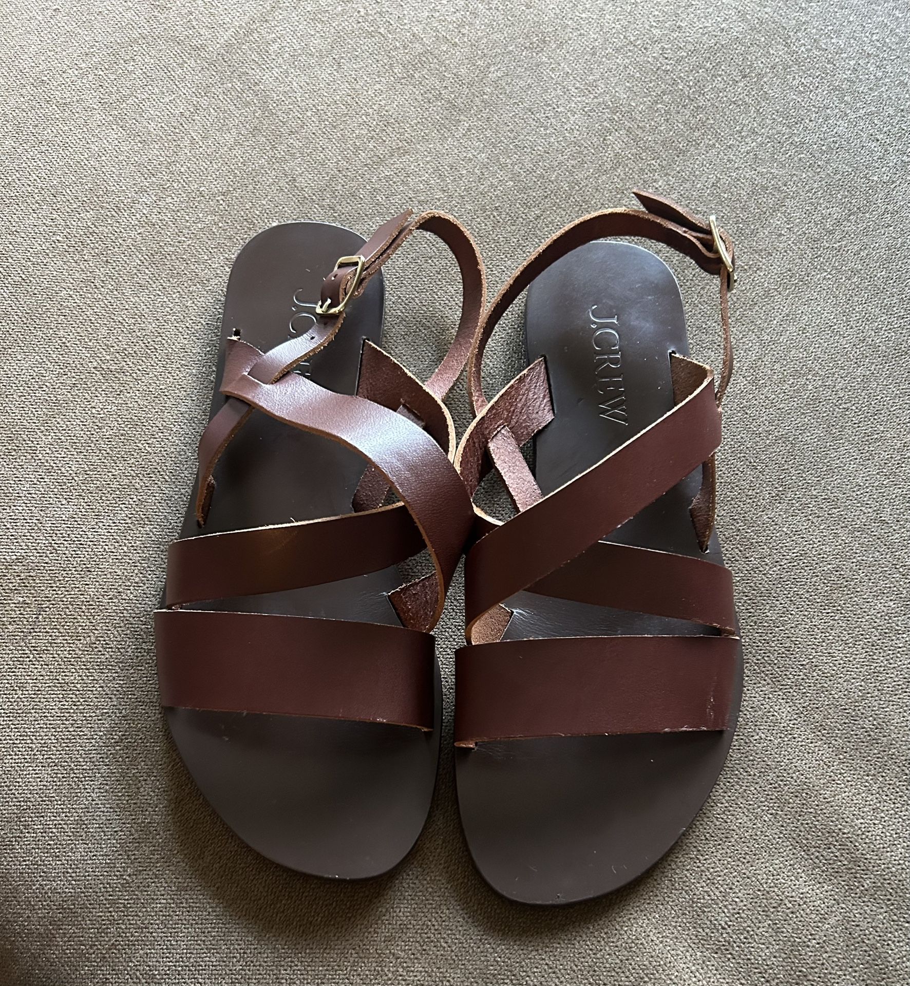 J Crew Brown Sandals- Size 7
