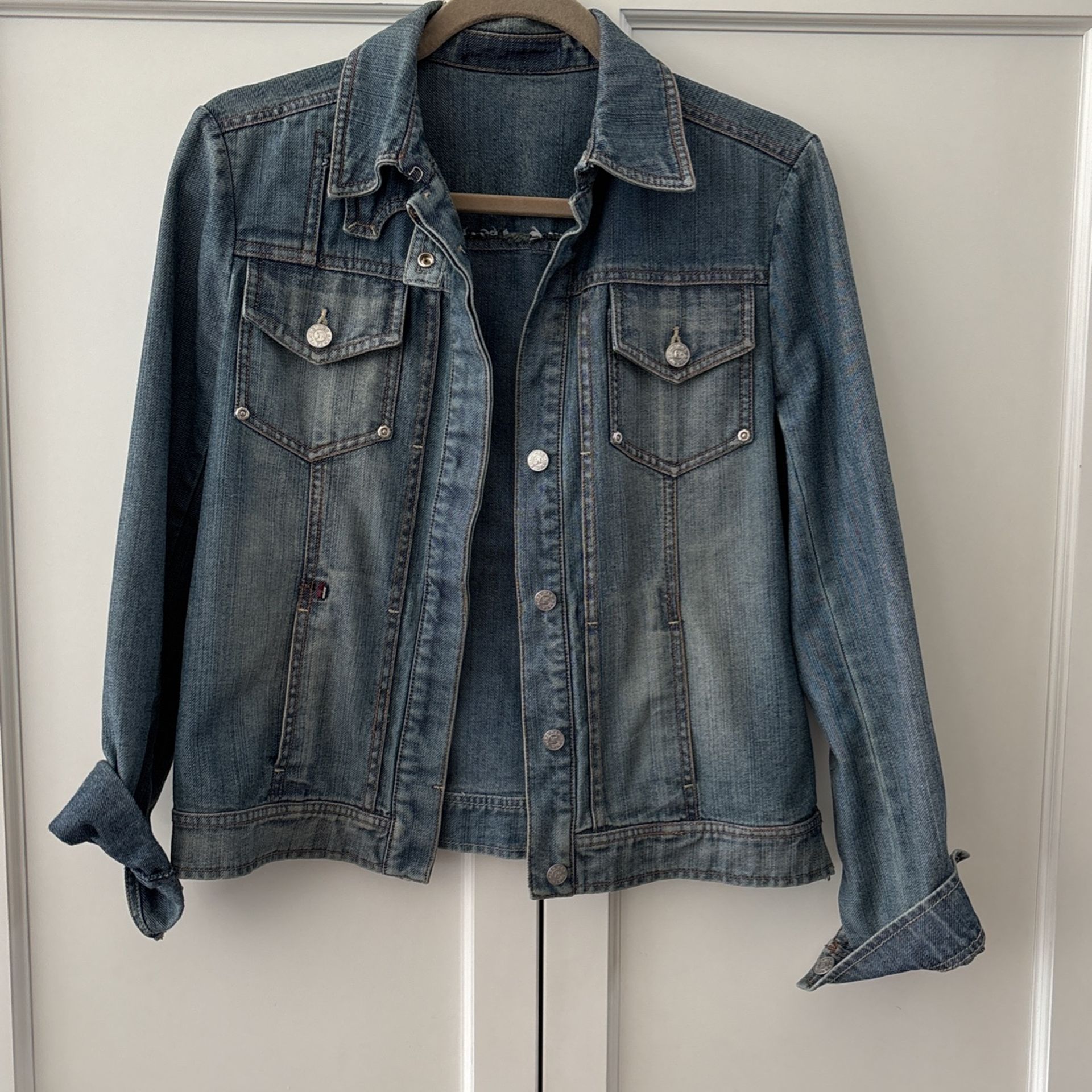 Womens BCBG Denim Jean Jacket Sm. $20