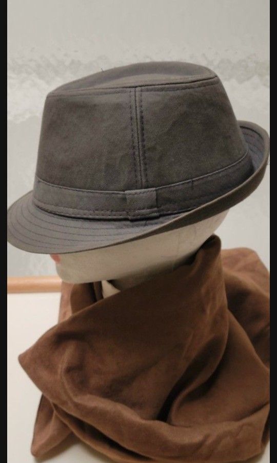 Grey Fidora Hat