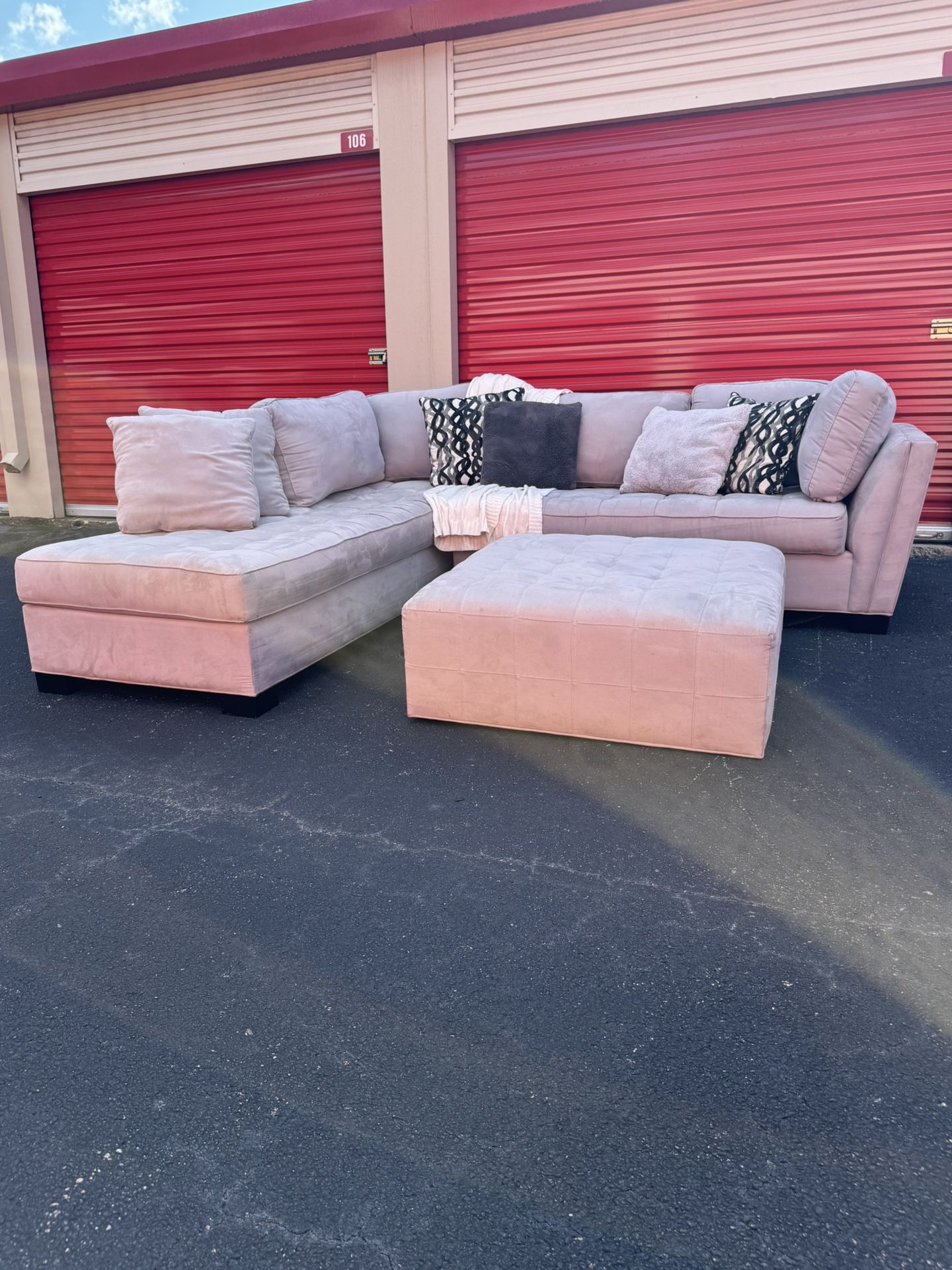 FREE DELIVERY - Cindy Crawford Smoke Gray Sectional