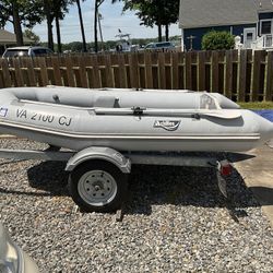 Achilles Lex 96 LG, Trailer and 3hp battery Outboard