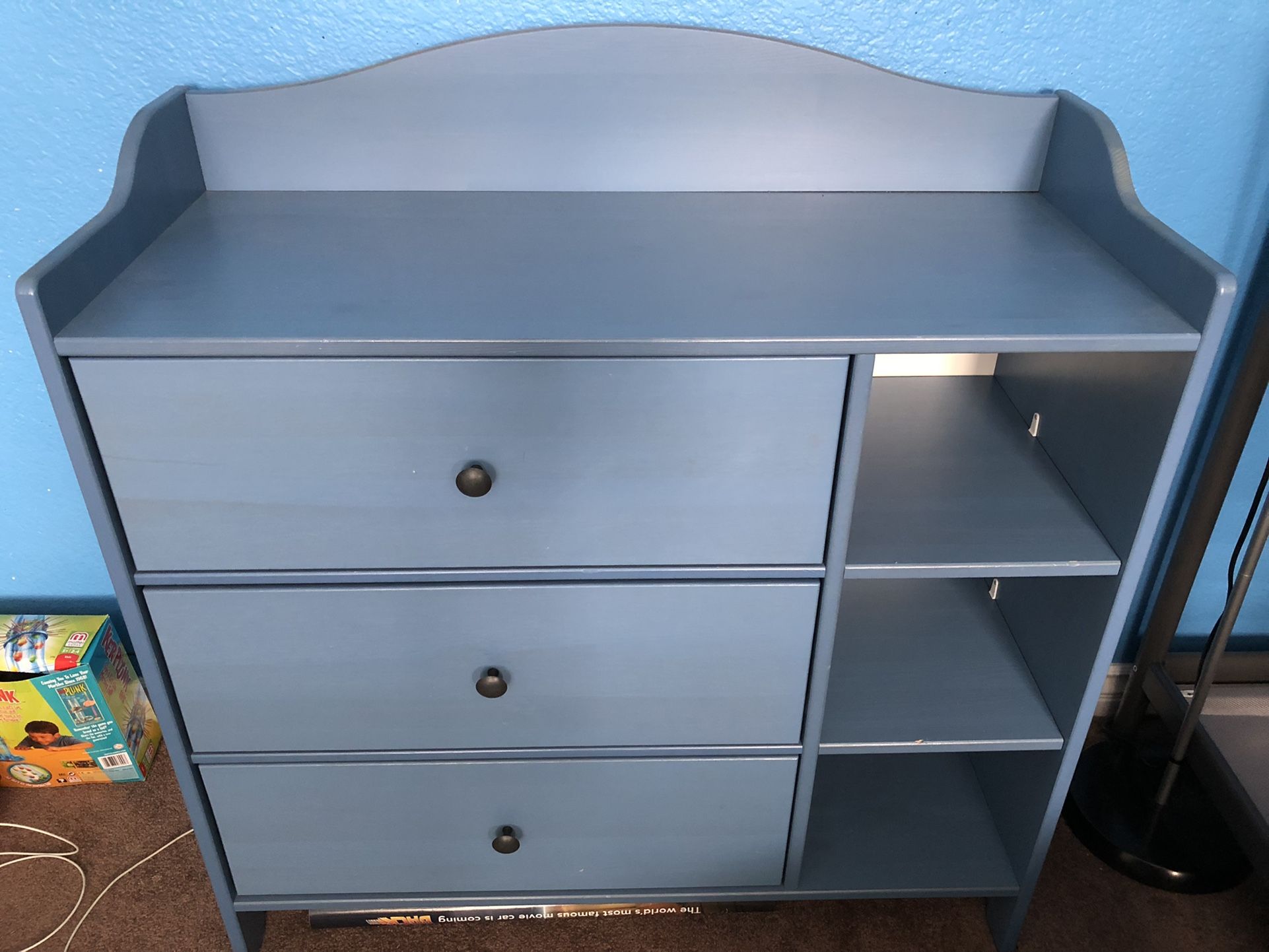 IKEA Trogen 3段 チェスト ブルー 引き出し廃盤品