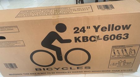 24" Yellow Bicycle  Cruiser KBC-6063