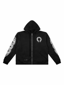Chrome Hearts Black Zip-Up Hoodie