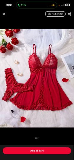 New Sexy Red Lingerie Size L