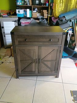 Farmhouse Buffet Cabinet with Drawer, Sideboard and Buffets with Adjustable Shelf for Kitchen Dining Room Entryway, Dark Brown
L 30 in W15.5in.  H 33i