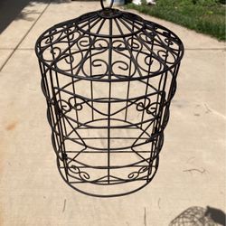 Metal Scroll Plant Birdcage Decor