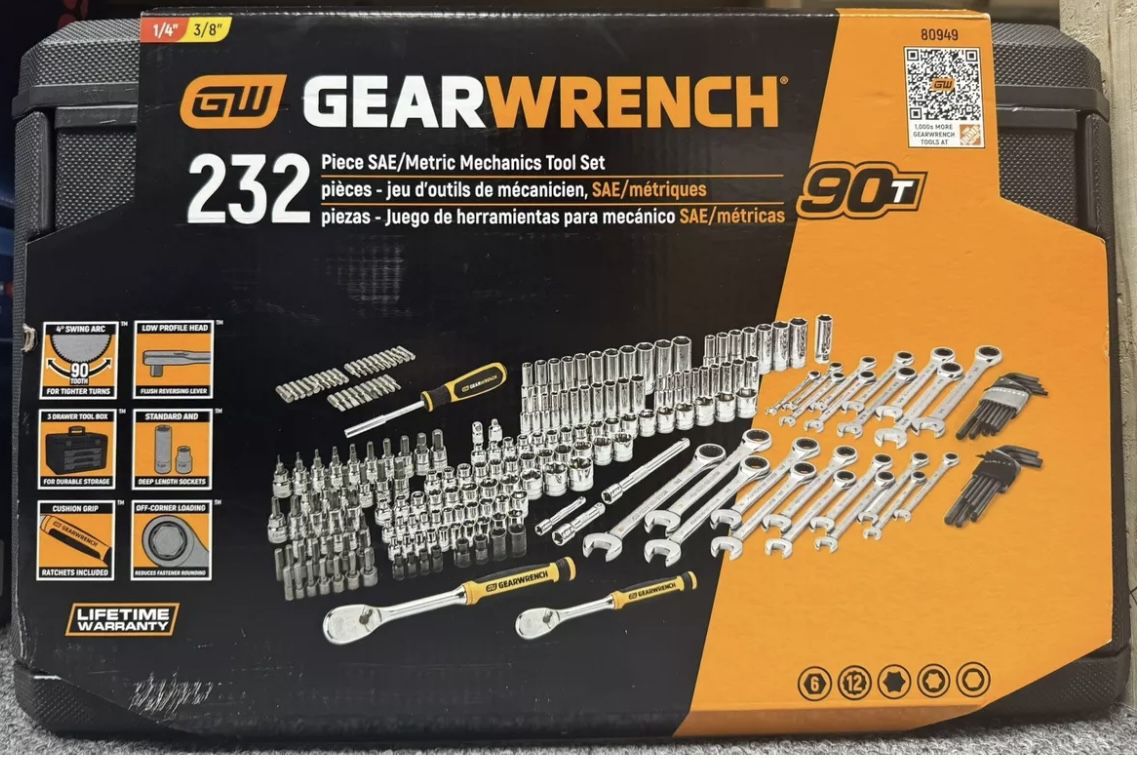 GearWrench 80949 - 232pc. Tool Box Set w/comfort Grip Ratchets