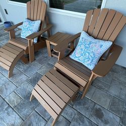 Adirondack Chairs With Ottomans