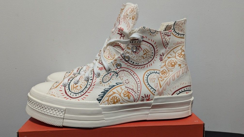 Converse Chuck 70 Plus Hi Egret Men's Size 13 Women's 15