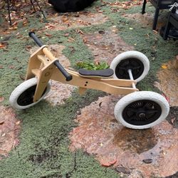 3-in-1 Wooden Balance Bike/Trike
