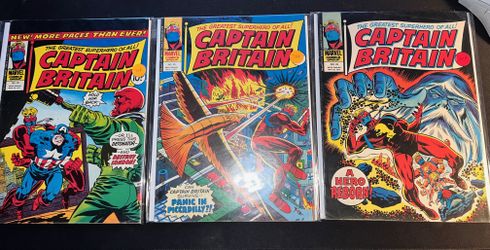Captain Britain 25 30 33 1976 Stan Lee Marvel UK HTF