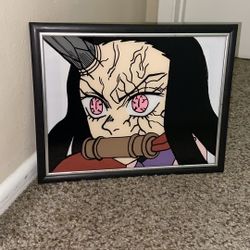 Demon Slayer Anime Glass Painting 8x10 Wall Art LOCATED IN COVINA