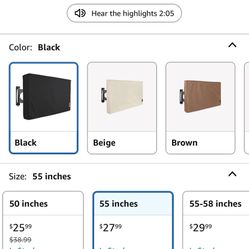 Tv Cover 52-55 Inch