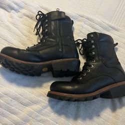 Heavy Duty Zip Up Biker Boots Repost 6/22/25