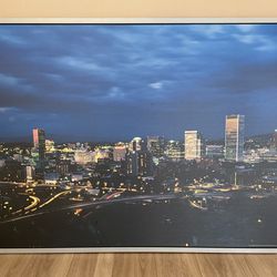 Portland Skyline Framed Wall Art 55x39