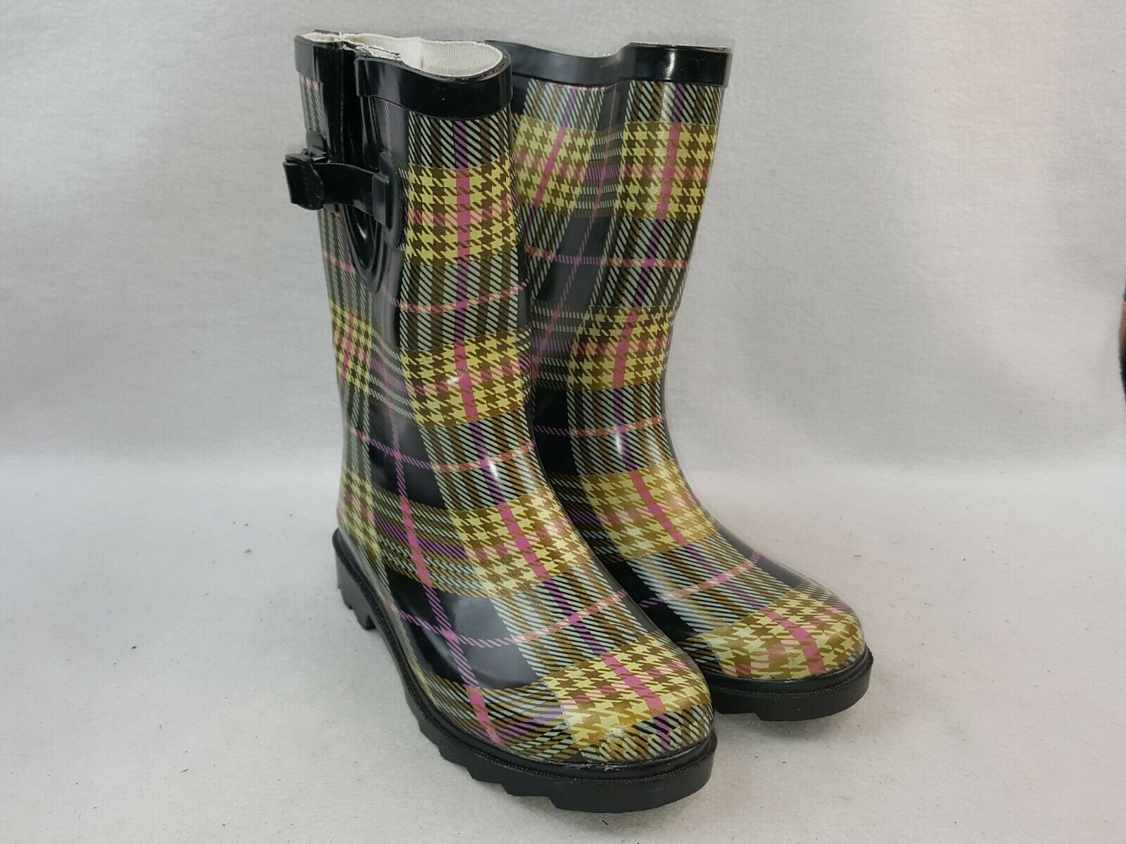 Big Girls Rubber Rain Boots Multi-Color Size 1 Angels New York