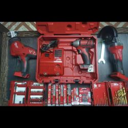 Milwaukee Cordless Power Tools (Batteries Not Included) Everything $250 Sawzall $80,Impact Driver &Charger $90,Angel Grinder $90