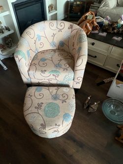 Arm chair with stool