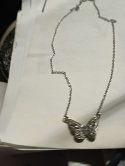 Silver butterfly pendant