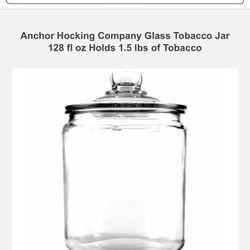 Three Brand New Anchor Hocking Company Glass Lidded Jars 128 fl oz 