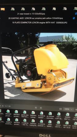 Plate compactor 6.5 Hp - LARGE BASE - new $599
