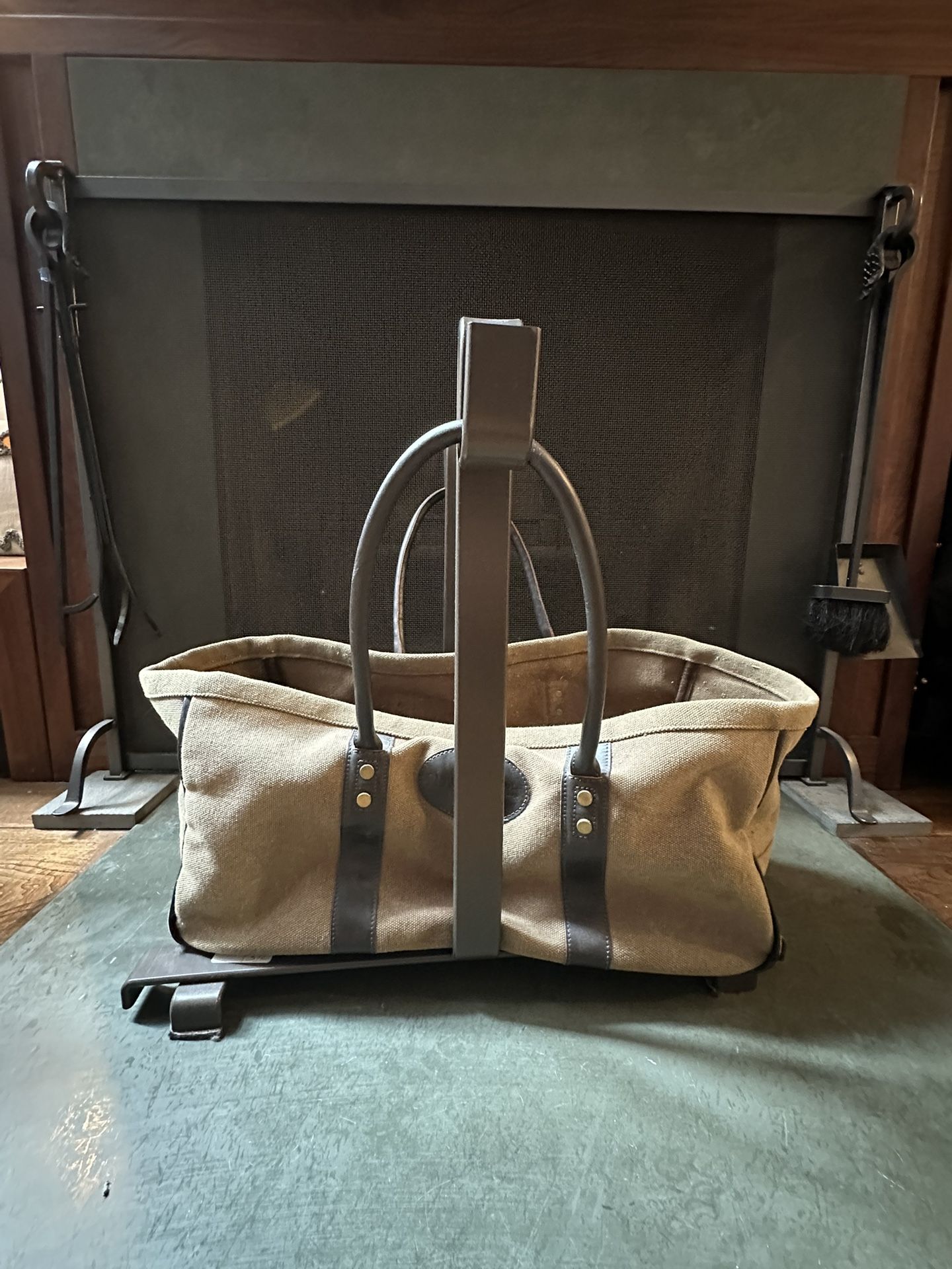 Fire place Fire wood Holder W Removable Tote By Hearth & Plow