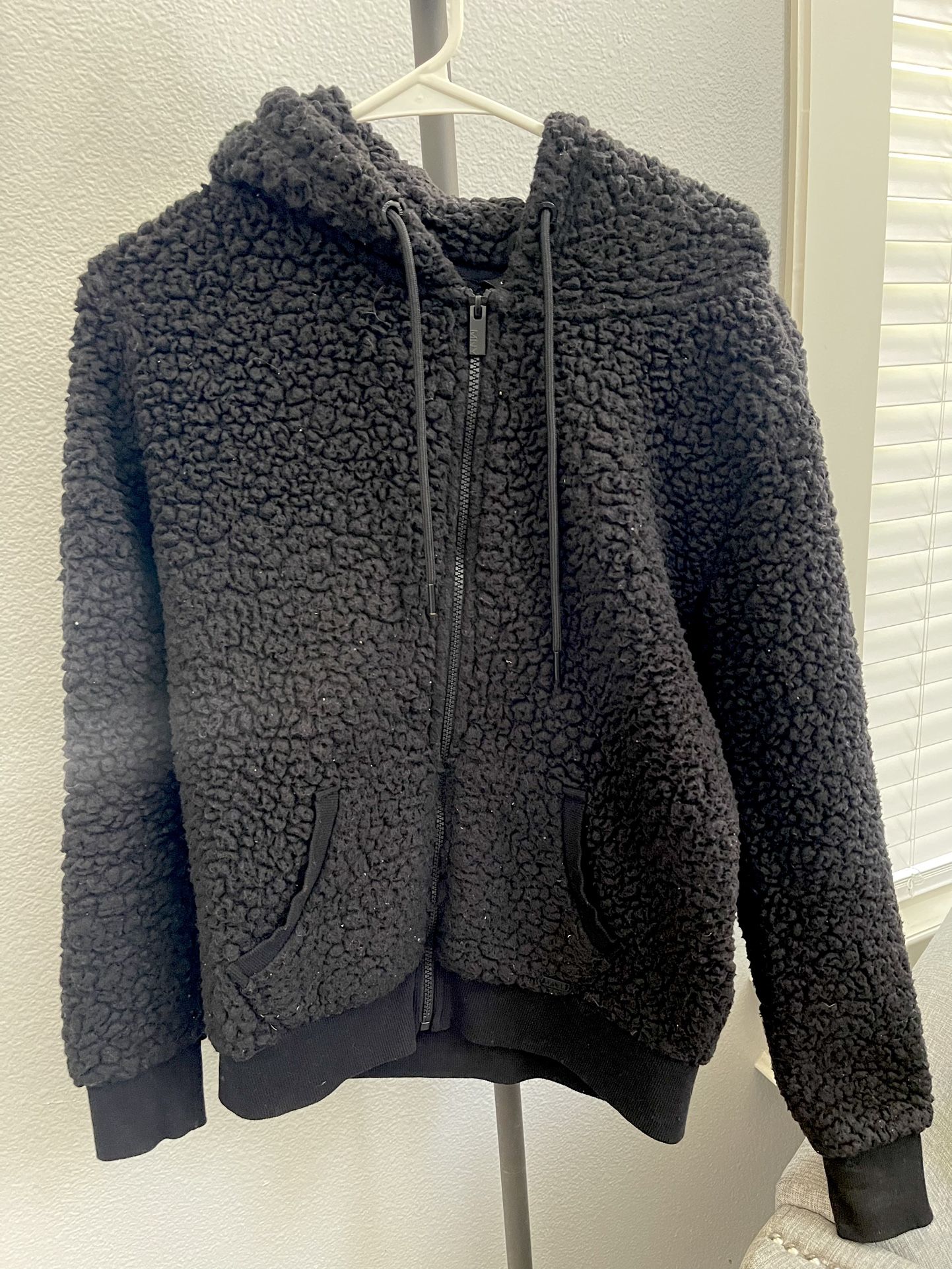 Andrew Marc New York Sherpa Fleece Zip Hoodie Jacket