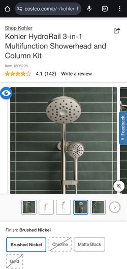 Kohler Hydro Rail 3 In 1 Shower Water Column