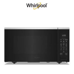 Whirlpool 22 Inch Wide 1.6 Cu. Ft. 1200 Watt Fingerprint Resistant Countertop Microwave with Auto Functions and Sensor Cooking