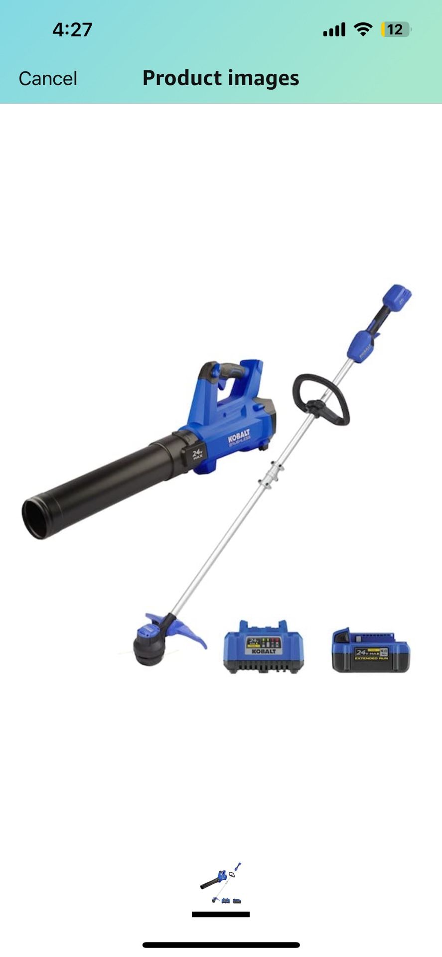 Kobalt 24-Volt BL Leaf Blower and String Trimmer Combo Kit