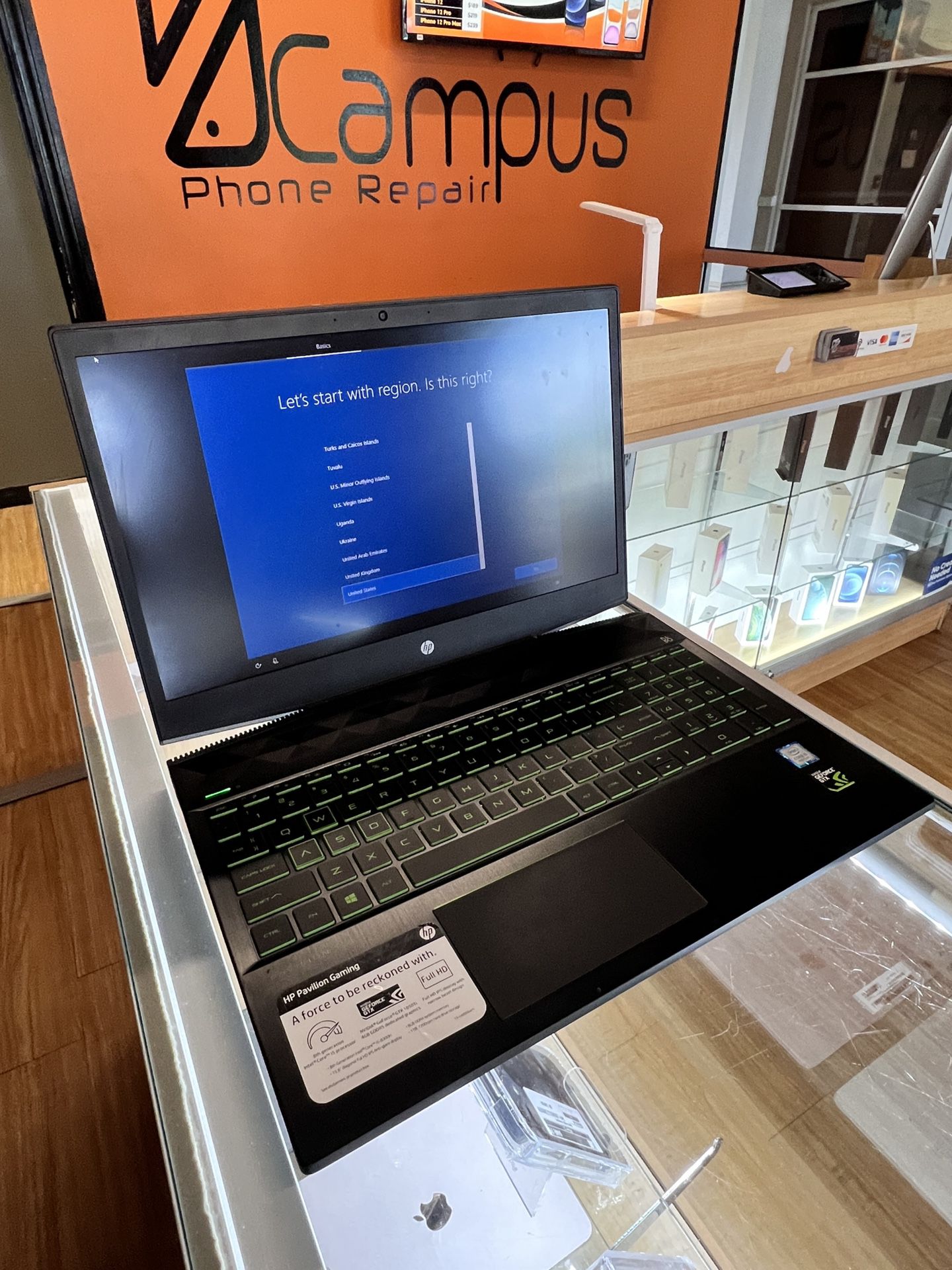 HP Pavilion Gaming Laptop 256GB GTX Nvidea 15”