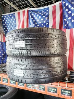 ✅ 2 NICE USED TIRES 255/45R20 CONTINENTAL CROSSCONTACT LX SPORT ALL SEASON TOURING USED TIRES 255 45 20