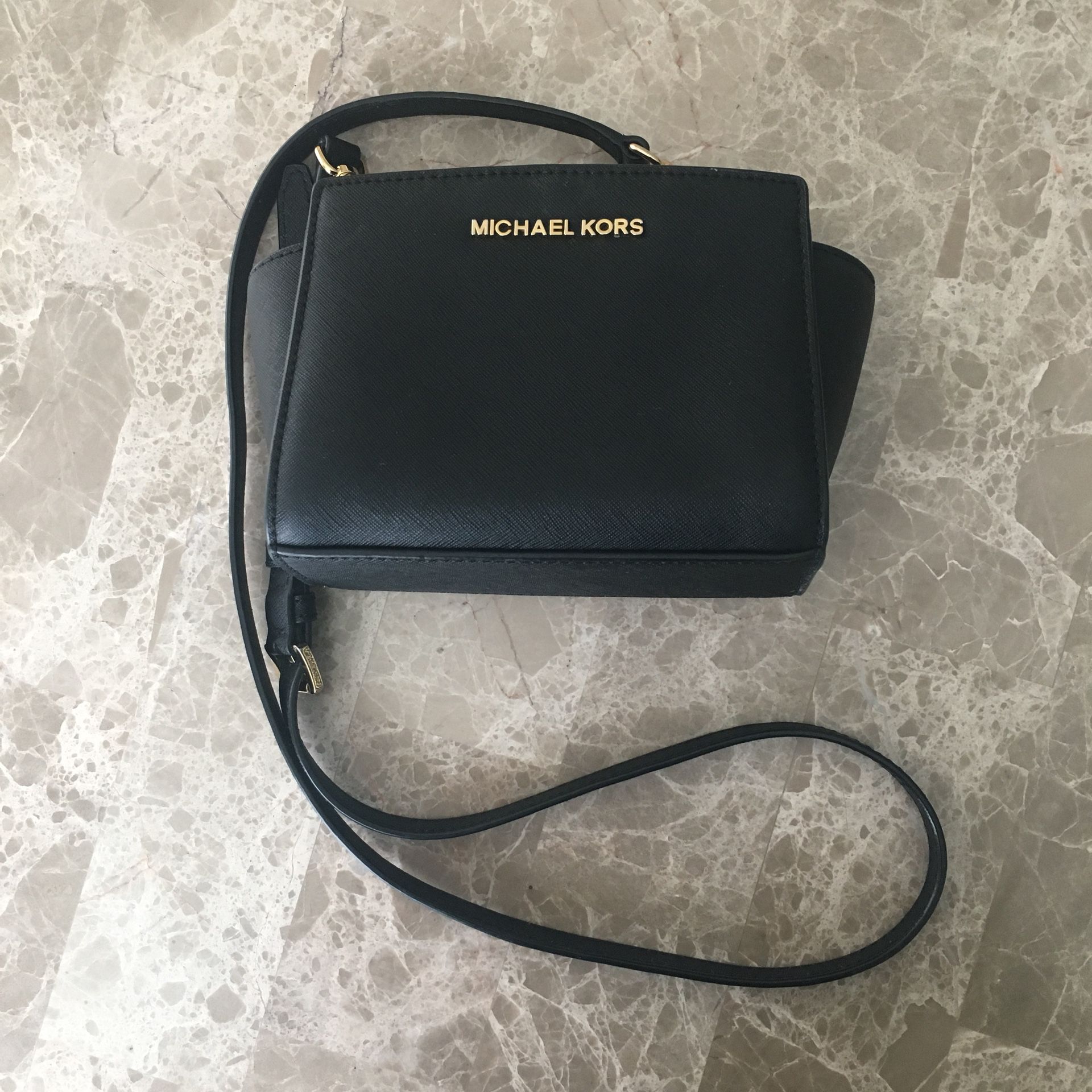 MICHAEL KORS SELMA Mini Saffiano Leather Crossbody Bag (Heritge