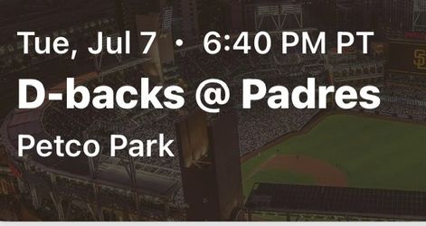 2 padres vs diamondback tickets row 1